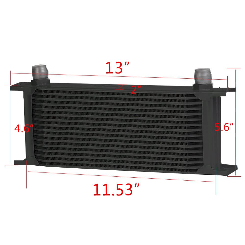 PIT66 16 Row AN10 Engine Oil Cooler Kit, Compatible with BMW MINI COOPER S Supercharger R56 Black