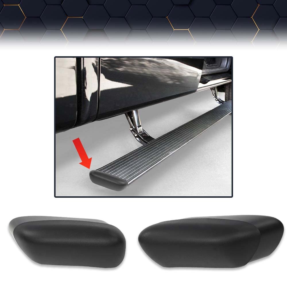 PIT66 Running Board Side Step Bar End Cap Set
