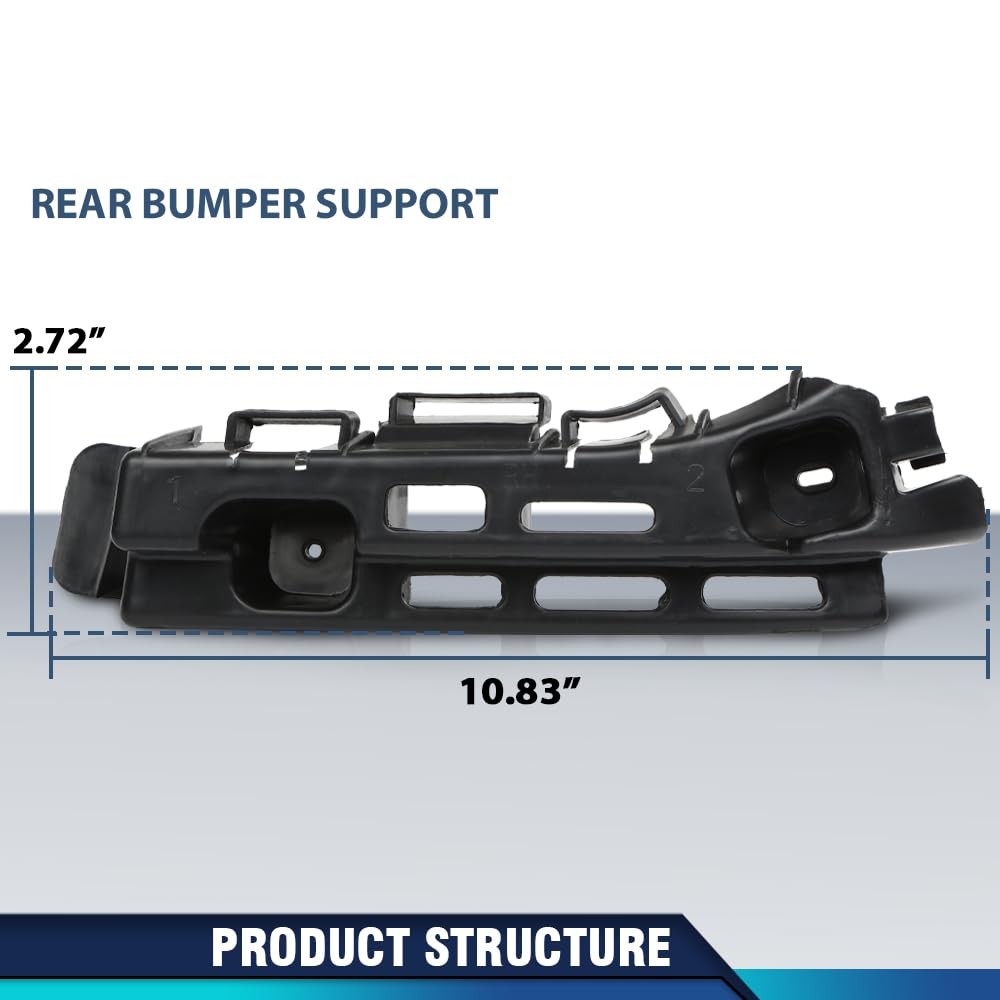 PIT66 Rear Bumper Support Right & Left Side, Black