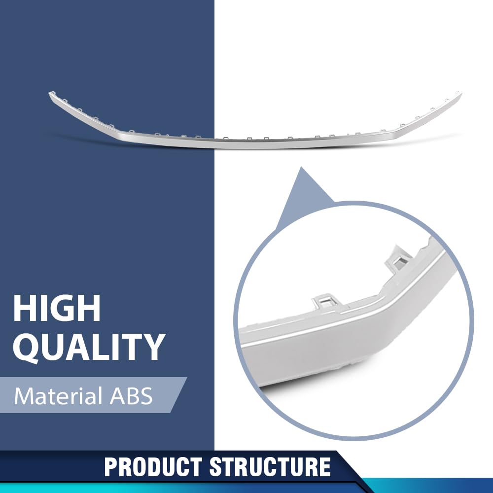 PIT66 Front Bumper Cover Molding Trim Insert Impact Strip, AU0807107 Silver