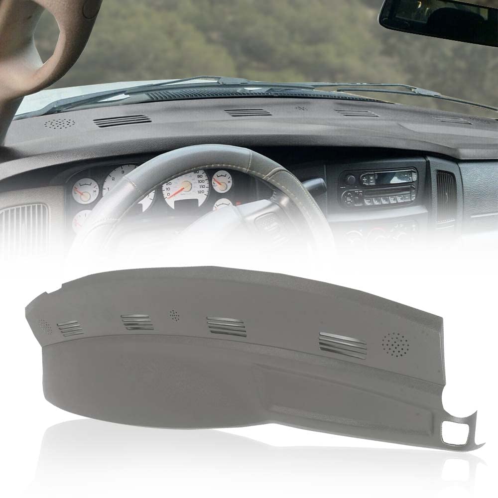 PIT66 TPE Dashboard Cover Fit 2002-2005 Dodge Ram 1500 2500 3500 Grey