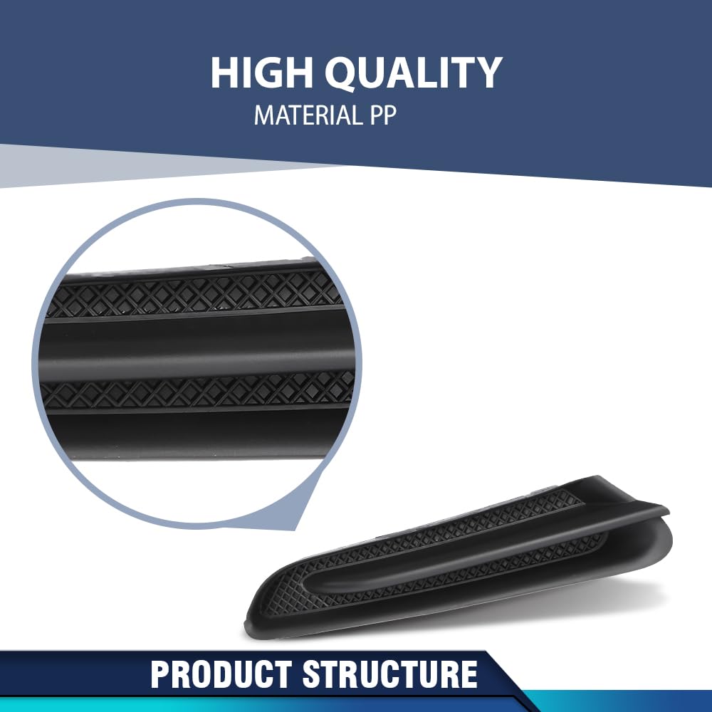 PIT66 Front Driver & Passenger Side Headlight Lower Molding Trim Bumper Trims Compatible with Buick Encore Sport Touring 2016 Fit Buick Encore 2013-2016 Black 95235063, 95235062, GM1047107, GM1046107