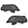 PIT66 Fog Light Cover,Compatible with 2013-2016 Ford Fusion FO1039133,FO1038133 Right & Left Pair Set black