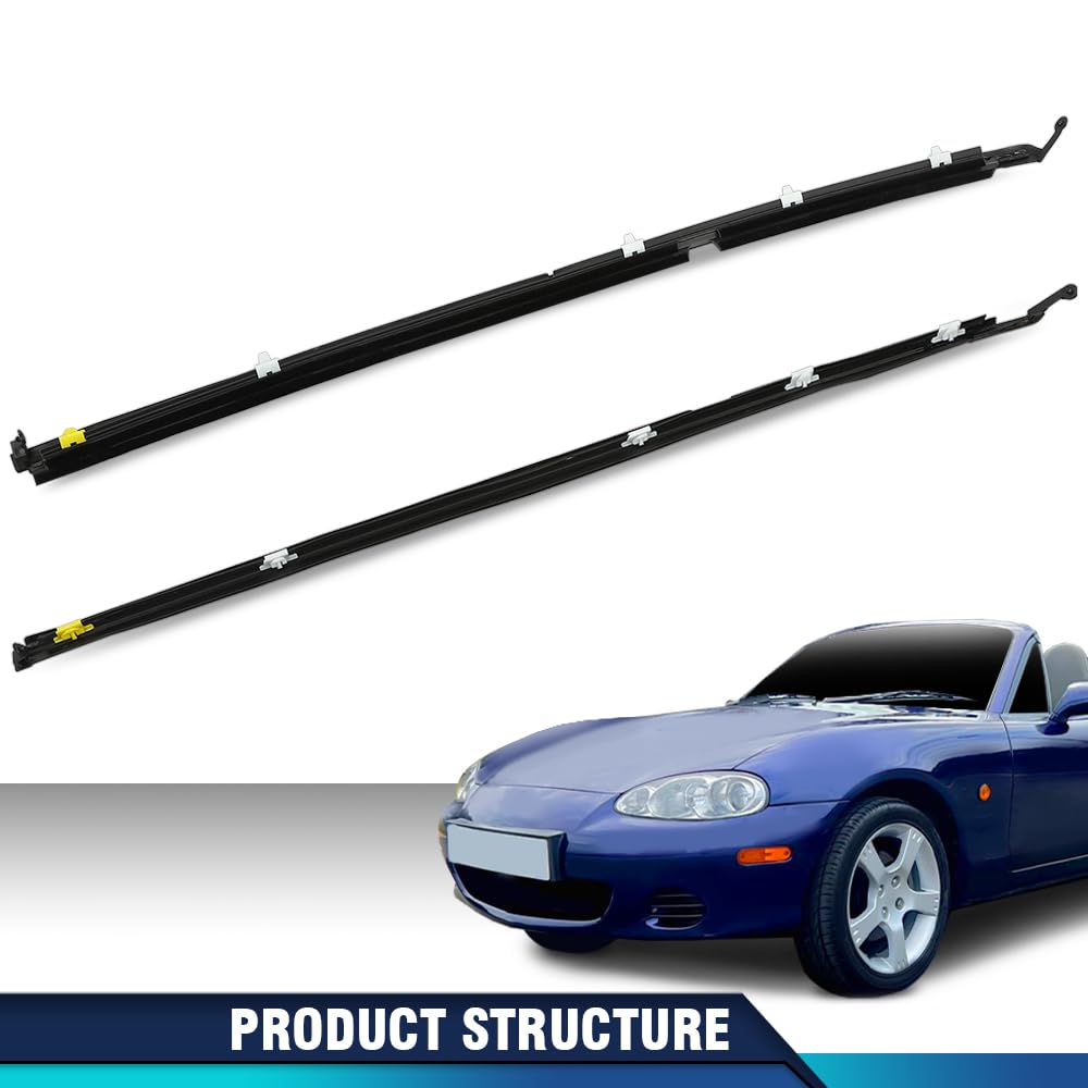 PIT66 Weatherstrip Seals Door Glass Window Compatible with Miata MX-5 1990-2005 NA0158810F, NA0159810F LH&RH