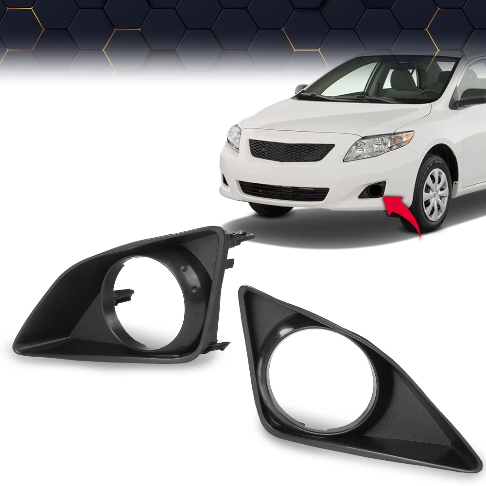 PIT66 Fog Light Trim Set, Driver and Passenger Side black