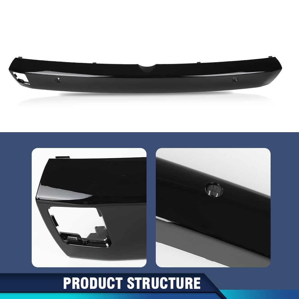 PIT66 Front Grill Surround Molding Fit Jaguar F-Type 2014-2017 Glossy Black
