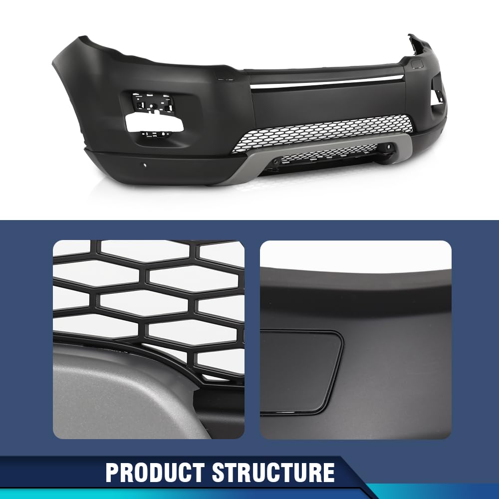 PIT66 Front Bumper Cover Fit Range Rover Evoque 2012-2015 101-59170C Black