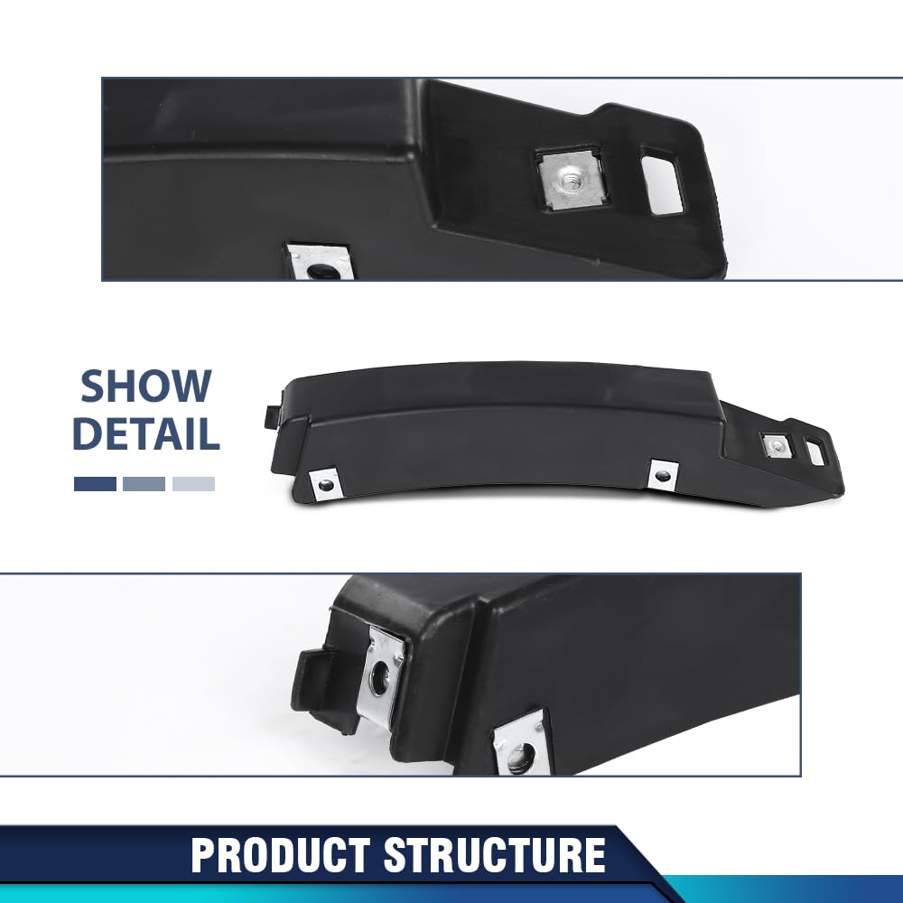 PIT66 Front Left Bumper Cover Support Lower Bracket, GM1026101 Black