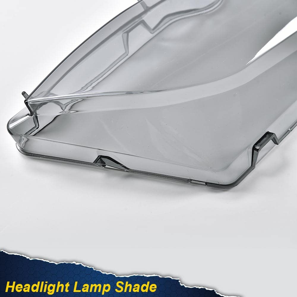 PIT66 Headlight Lens Cover, Headlamp Lens Cover Left + Right Side Smoky