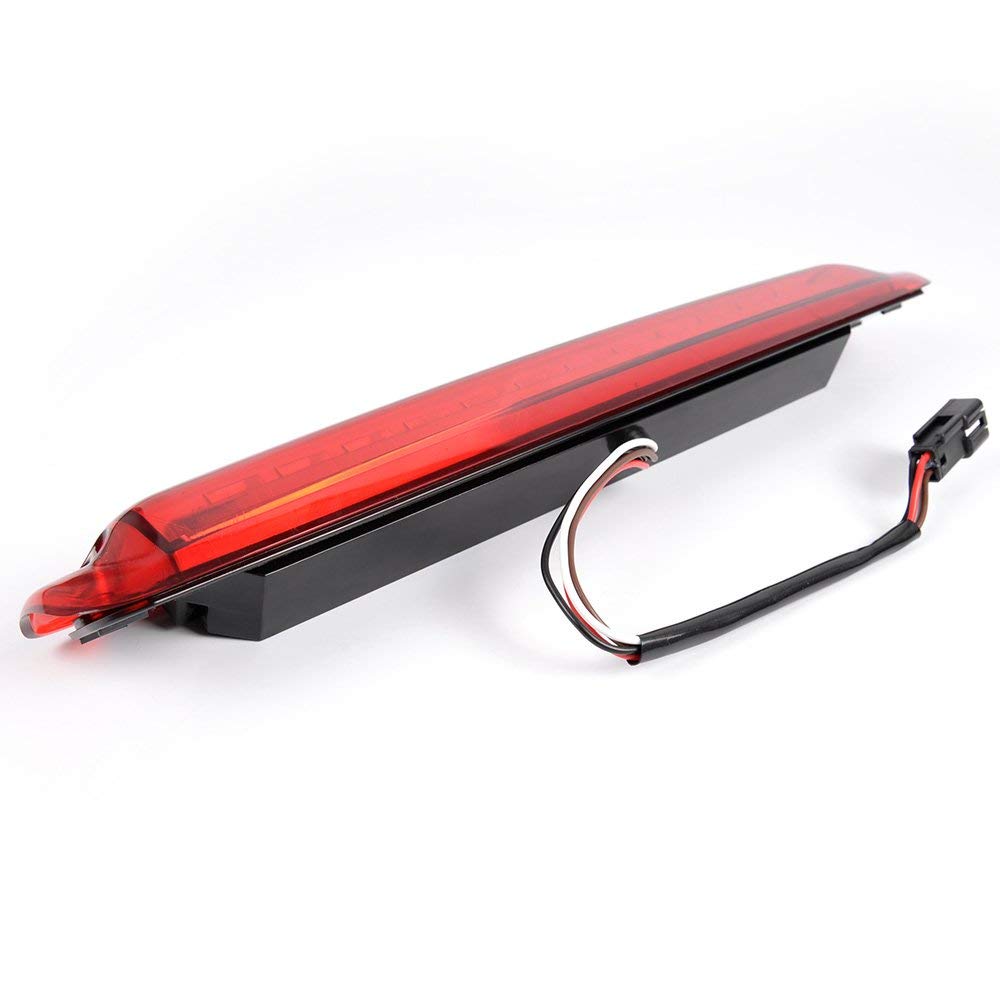 PIT66 LED 3rd Brake Light, Compatible with 99-06 Chevy Silverado 1500 2500 3500 / GMC Sierra Silverado Classic 07 Sierra Classic Led Third Brake Lamps Red Lens Clear Housing