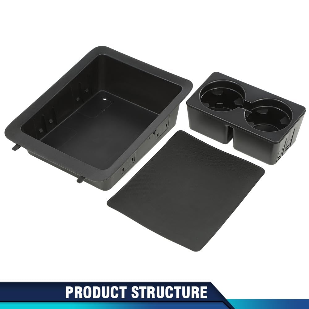 PIT66 Center Console Tray Cup Holder Bezel Fit Silverado Sierra 2007-2013