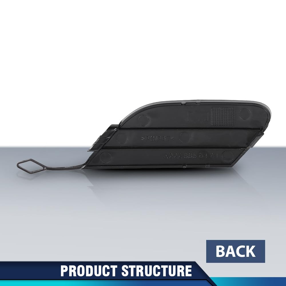 PIT66 Rear Bumper Tow Hook Cover Cap Compatible with Benz W222 S-Class S400 S450 S500 S550 S550e S560 S600 2014-2019, Not Fit for Cars With AMG/Sport Package 2228850424