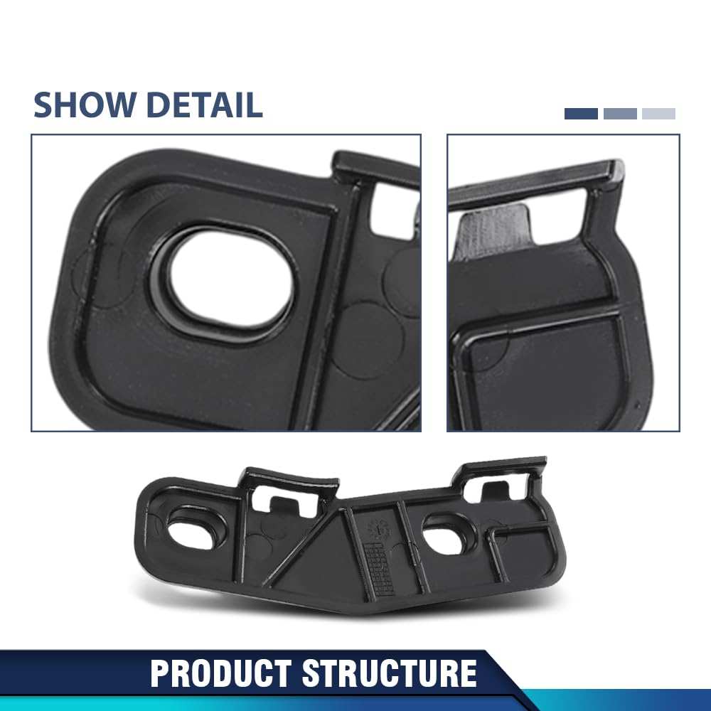 PIT66 Front Bumper Bracket Retainer Black Pair Fit BMW X1 2016-2022