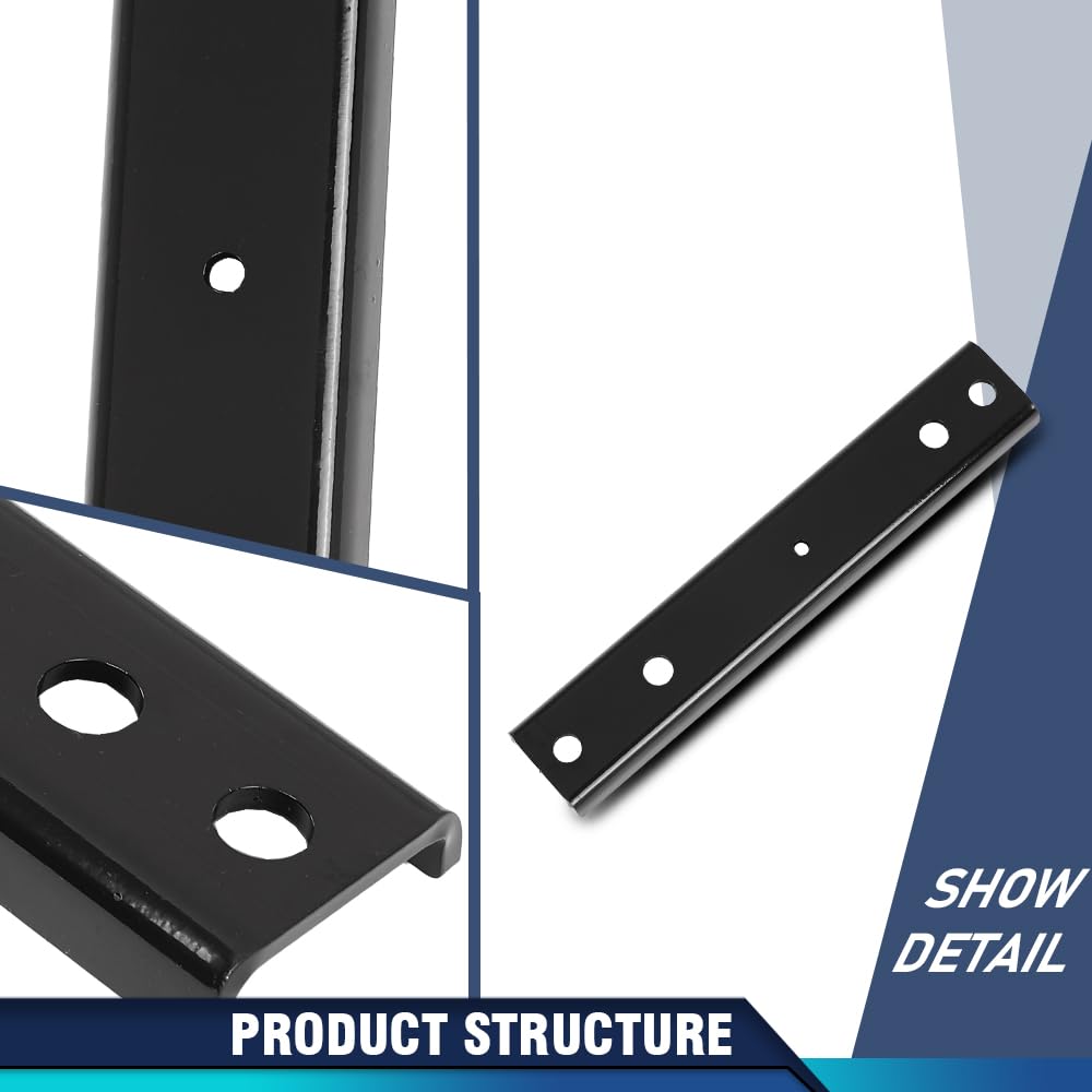 PIT66 Rear Bumper Mounting Brackets Pair F81Z17788AA, FO1166193 Black