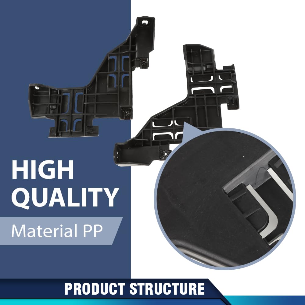 PIT66 Headlight Mount Support Plate Bracket Set Compatible with Audi Q5 (8R) 2009-2012 8R0805607A, 8R0805607B, 8R0805608A, 8R0805608B