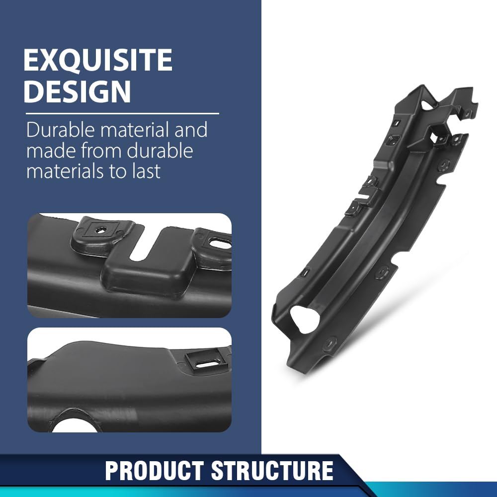 PIT66 Radiator Support Cover Upper Air Deflector Compatible with Ford Escape 2017-2019 GJ5Z16A238A, FO1224126 Black PP