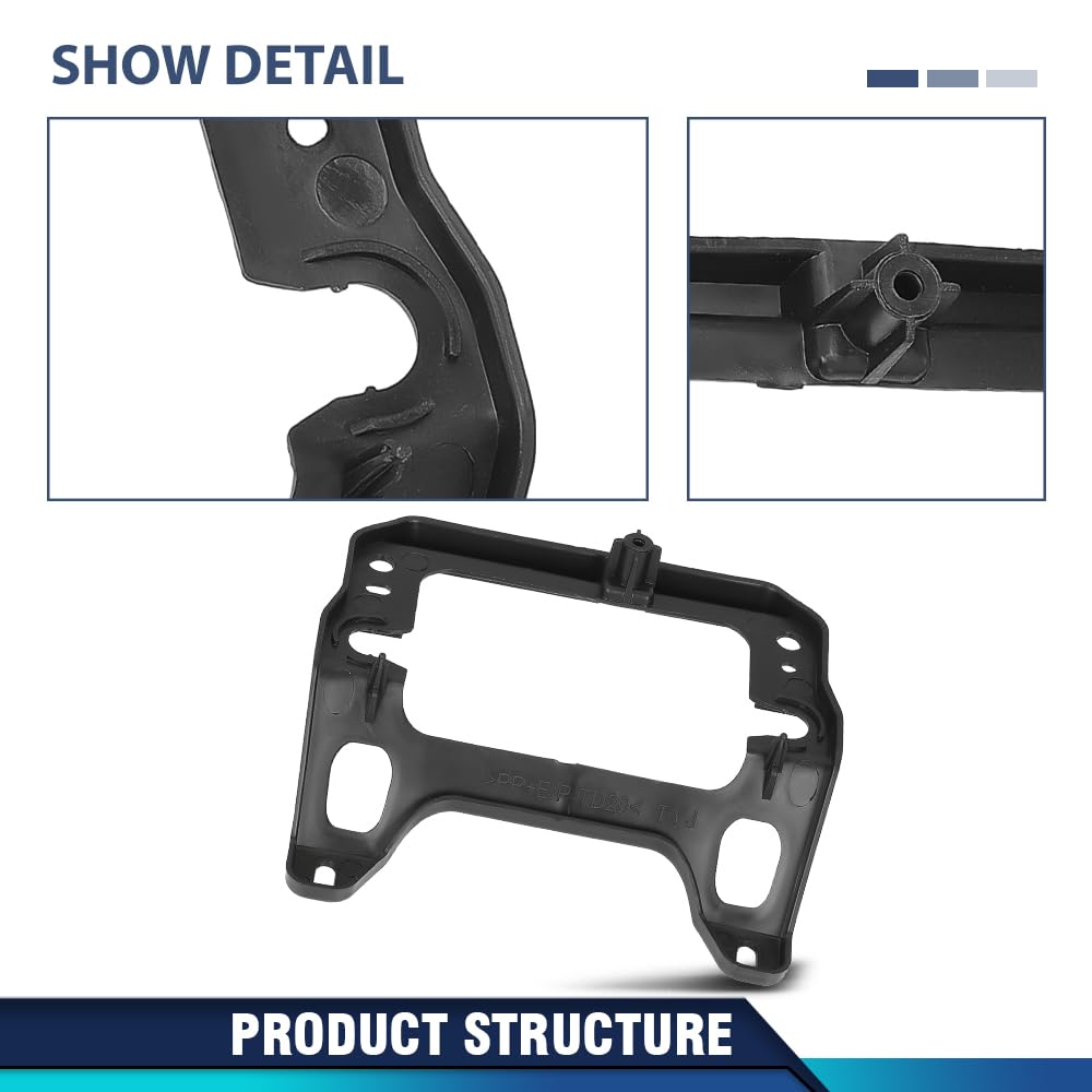 PIT66 Front Bumper Inner Bracket Compatible with Toyota Corolla SE XSE 2020-2022 5214902010, TO1207119 Black