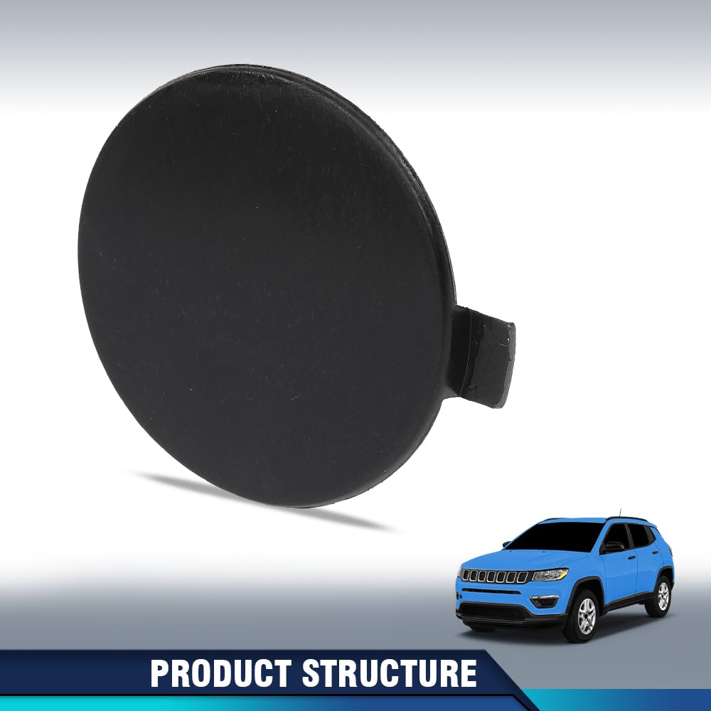 PIT66 Front Bumper Tow Hook Plug Eye Cap Cover Fit Jeep Compass 2017-2021