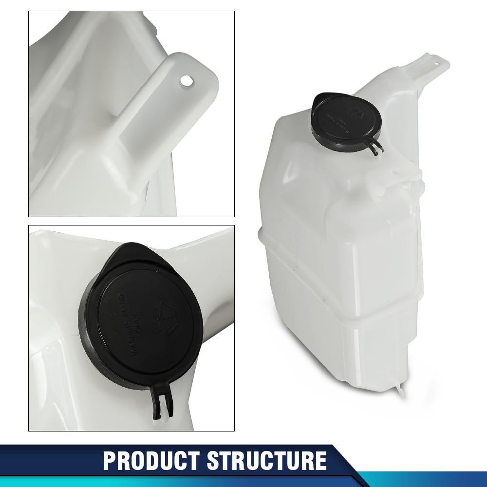 PIT66 White Windshield Tank Washer Reservoir with Pump Compatible with Toyota Tacoma TRD 2017-2020 TO1288228, 8531504100-PFM, 853160C060, 8533004011