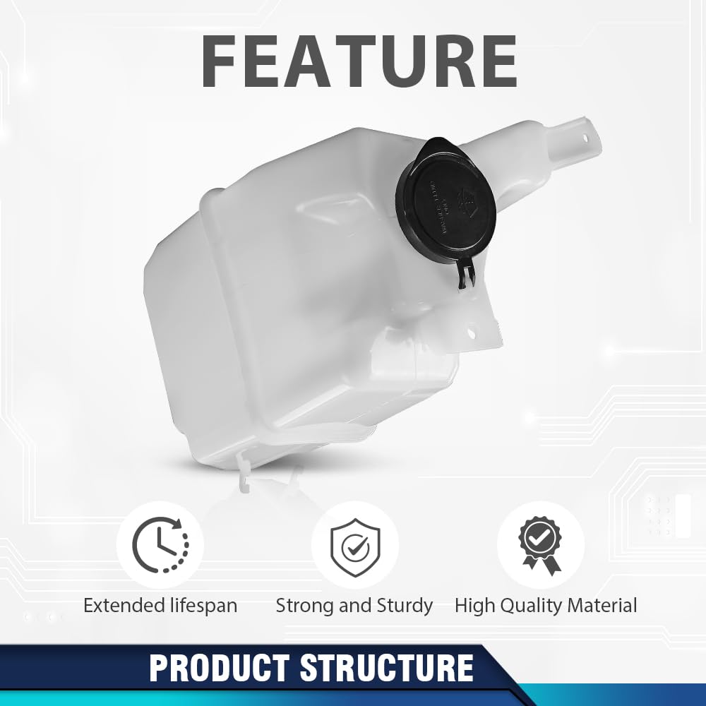 PIT66 White Windshield Tank Washer Reservoir with Pump Compatible with Toyota Tacoma TRD 2017-2020 TO1288228, 8531504100-PFM, 853160C060, 8533004011