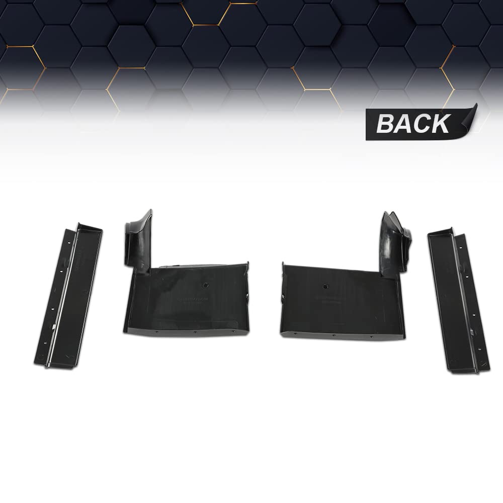 PIT66 Front Bumper Fillers Set Compatible With 1979-1985 Cadillac Eldorado Black Painted Bumper Fillers 4pcs
