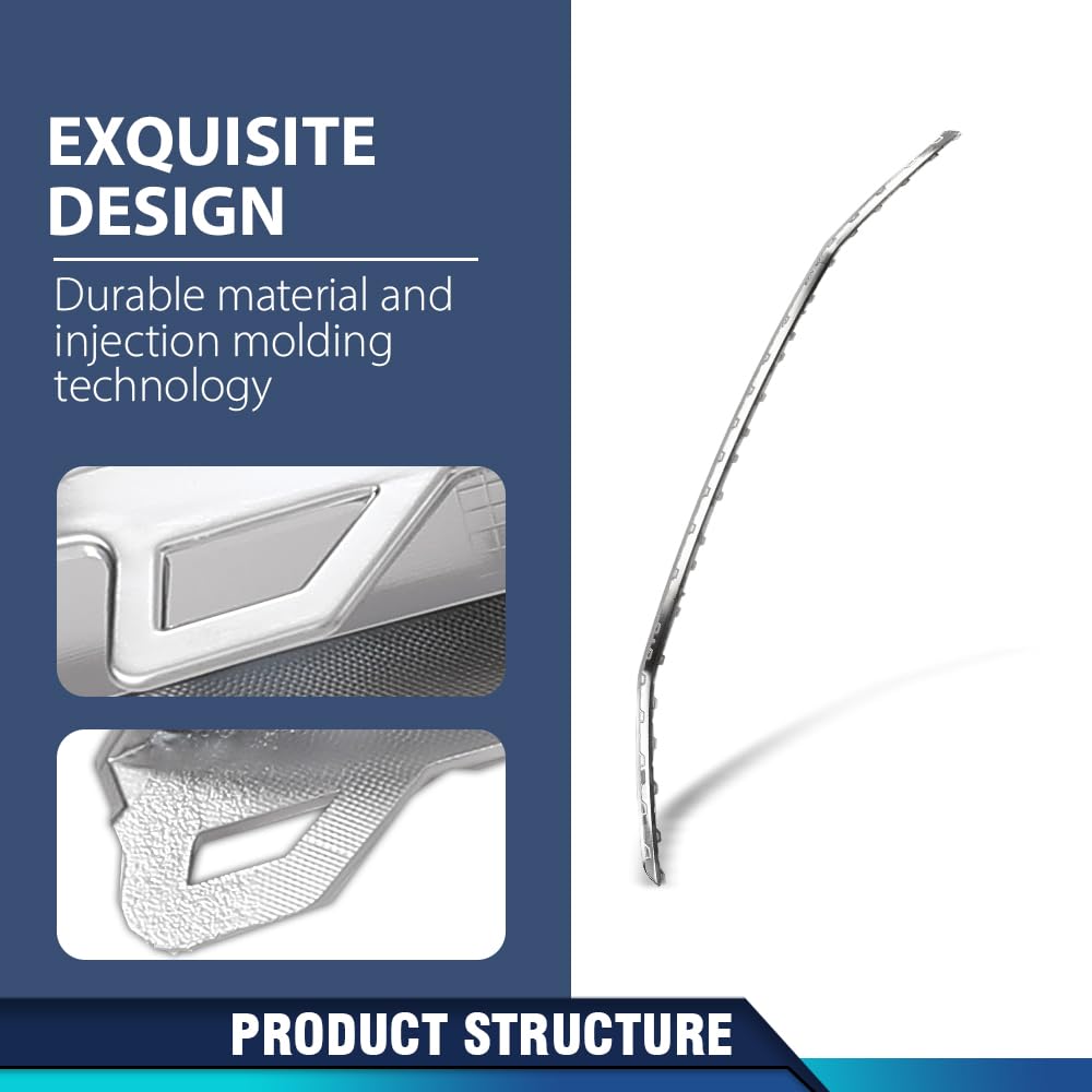 PIT66 Front Bumper Cover Molding Trim Insert Impact Strip, AU0807107 Silver