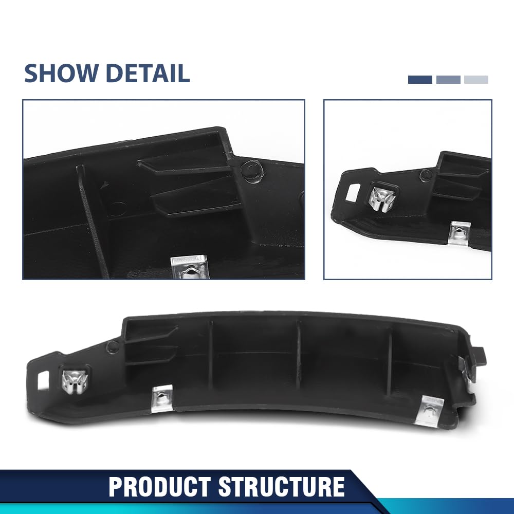 PIT66 Front Left Bumper Cover Support Lower Bracket, GM1026101 Black