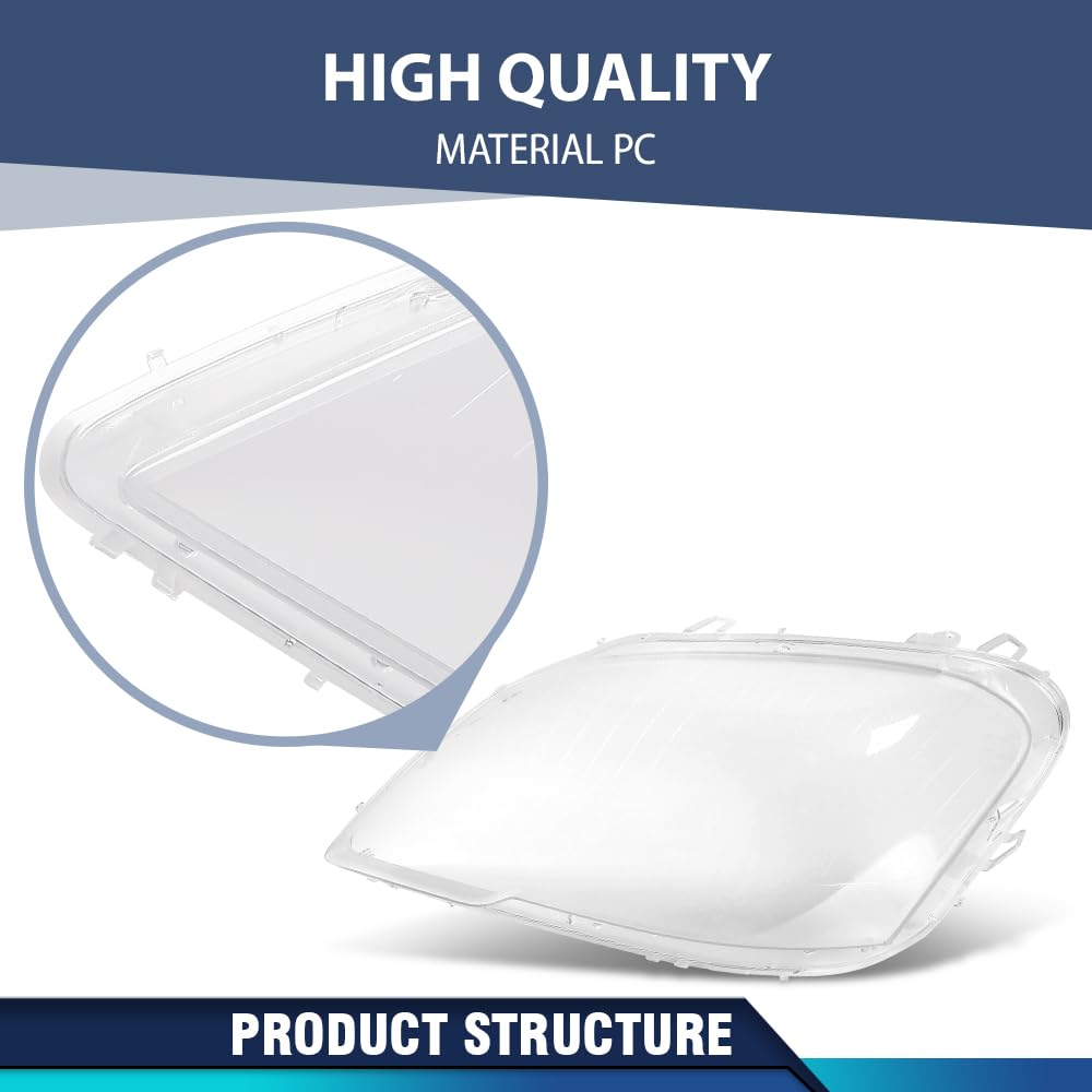 PIT66 Front Headlight Lens Headlamp Covers Left & Right Pair, Headlamp Lens