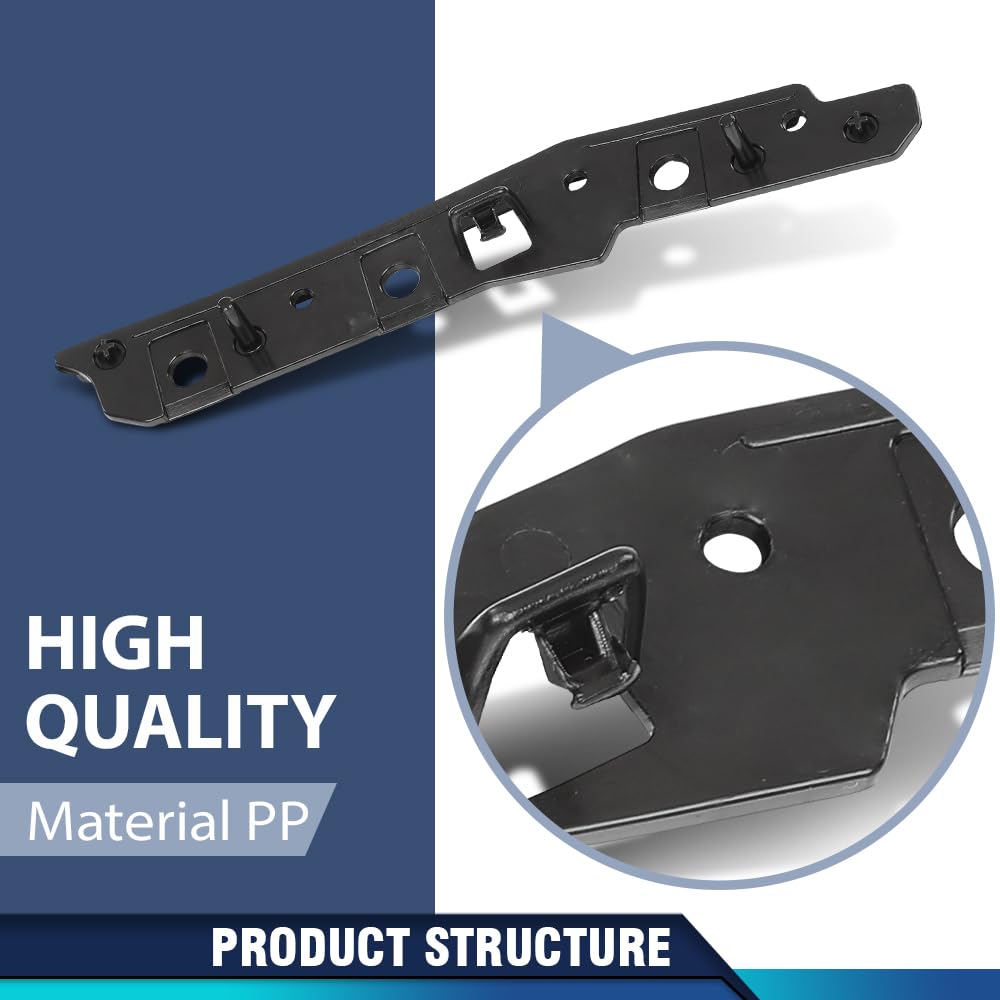 PIT66 Front Bumper Retainer Set, FO1043146, FO1042146 Black