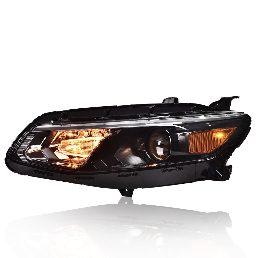 PIT66 Headlight Assembly Compatible with 2016-2018 Chevy Malibu Halogen Model Headlamp Driver & Passenger Side #84324410 84131409