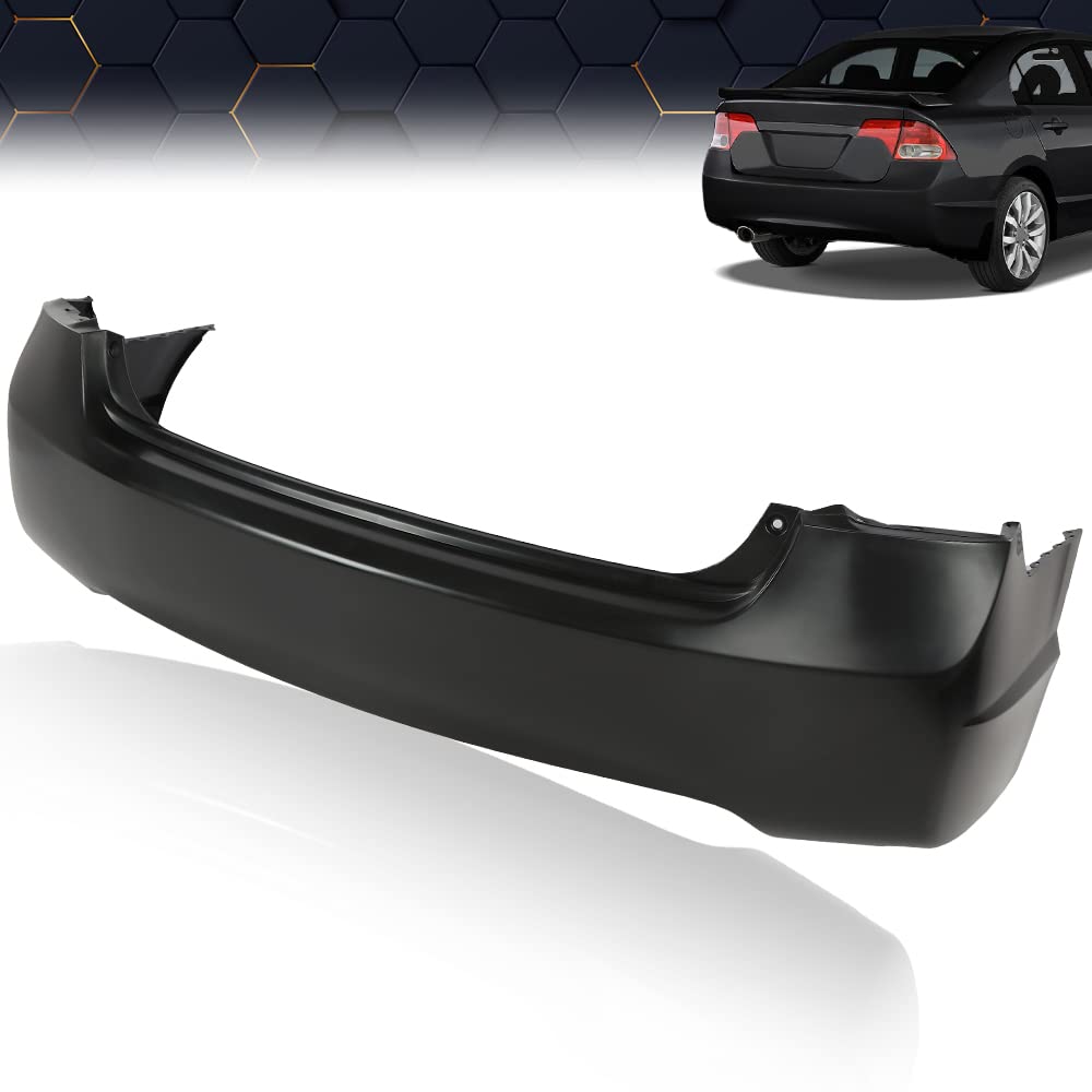 PIT66 Rear Bumper Cover Fit Honda Civic Sedan 4dr 2006-2011