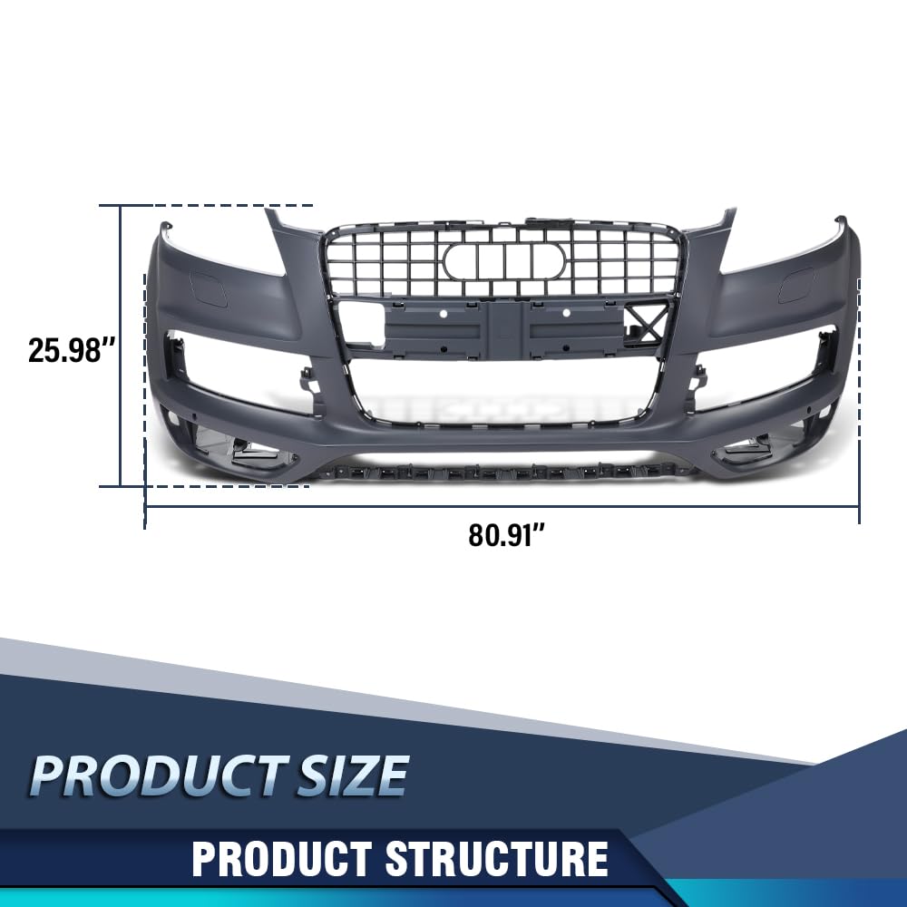 PIT66 Front Bumper Cover PP Blue Fit Audi Q7 S-line & SQ7 2010-2015
