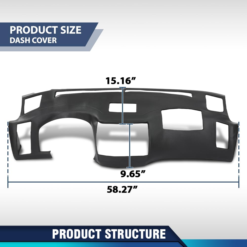 PIT66 Dashboard Dash Cover 1 PC Fit Infiniti FX35 FX45 2003 2004 2005 Black