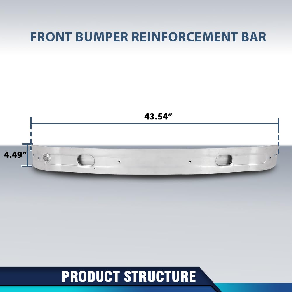 PIT66 Front Bumper Reinforcement Bar, AU1006130 Silver