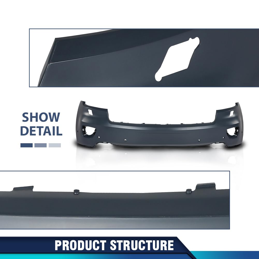 PIT66 Front Upper Bumper Cover Fit Jeep Grand Cherokee 2011-2013 Primed
