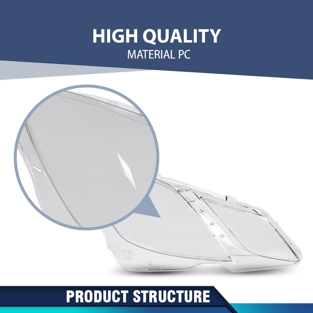 PIT66 Headlight Lens Covers Left & Right Side, Headlamp Lens Cover Clear