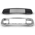 PIT66 Front Lower Grille & Chrome Bumper Grill Fit Grand Cherokee 2017-2022