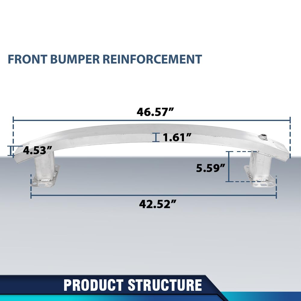 PIT66 Front Bumper Reinforcement, CH1006227 Silver