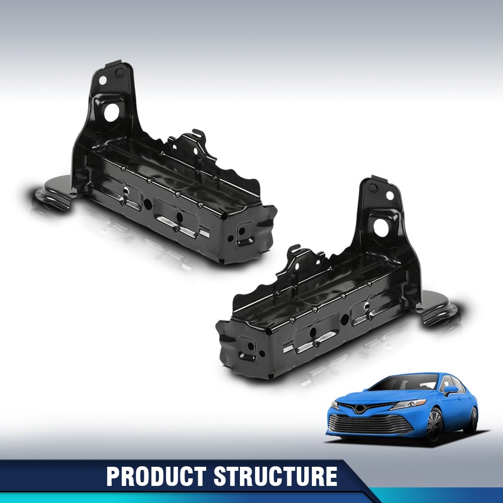 PIT66 Front Left & Right Bumper Support Bracket Set, Black
