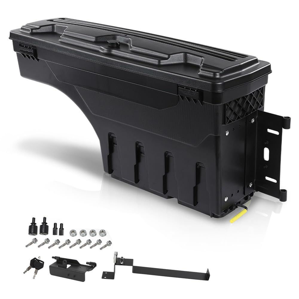 PIT66 Truck Bed Storage Box Compatible with Dodge Ram 1500 2019 2020 2021 Lockable Tool Box Right Passenger Side