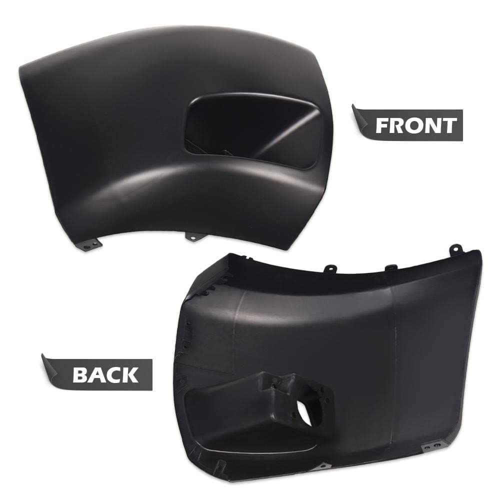 PIT66 Front Bumper Ends w/Fog Light Hole Fit 2007-2013 Chevy Silverado 1500