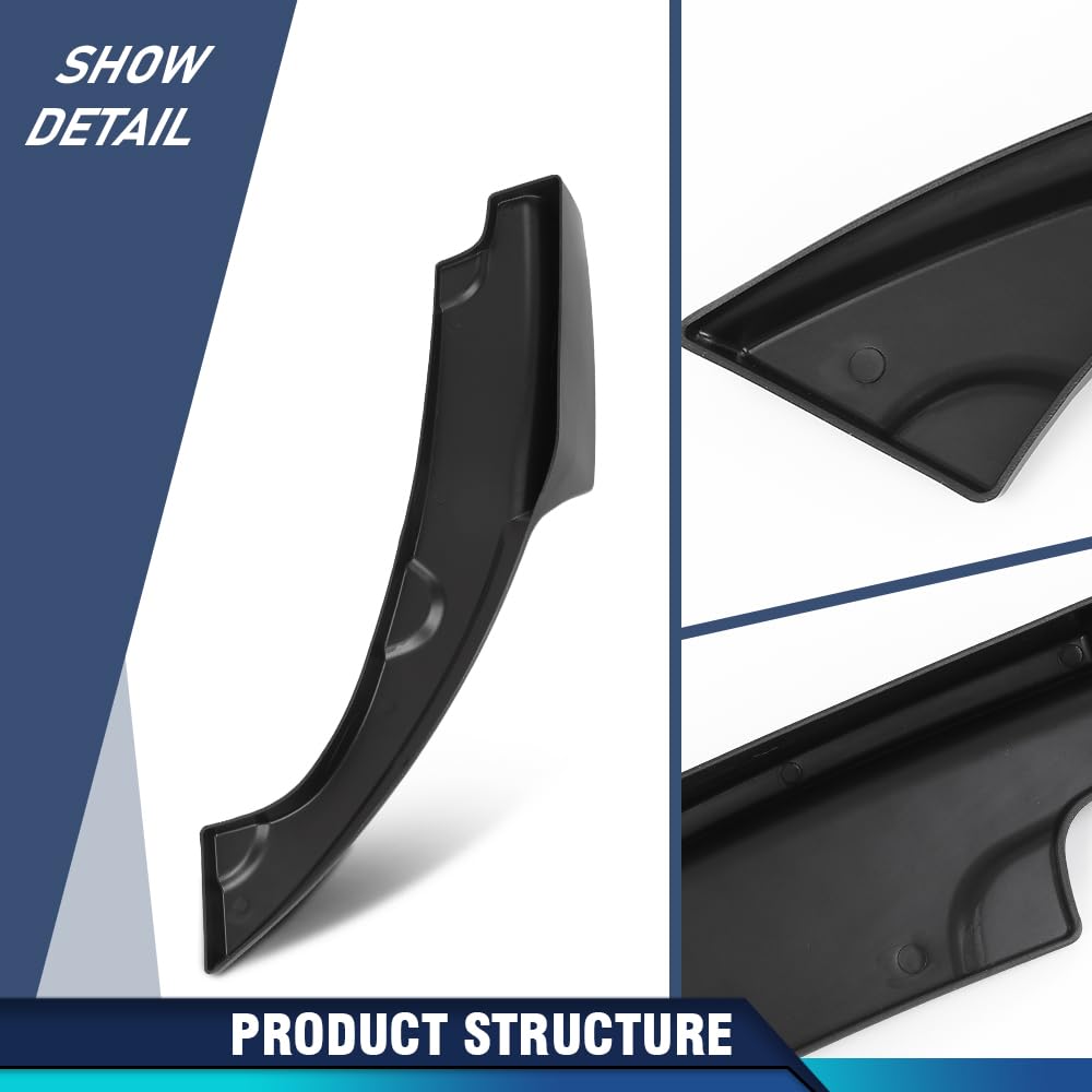Pit66 Rear Bumper Side Skirt Lip Splitter Canard Black