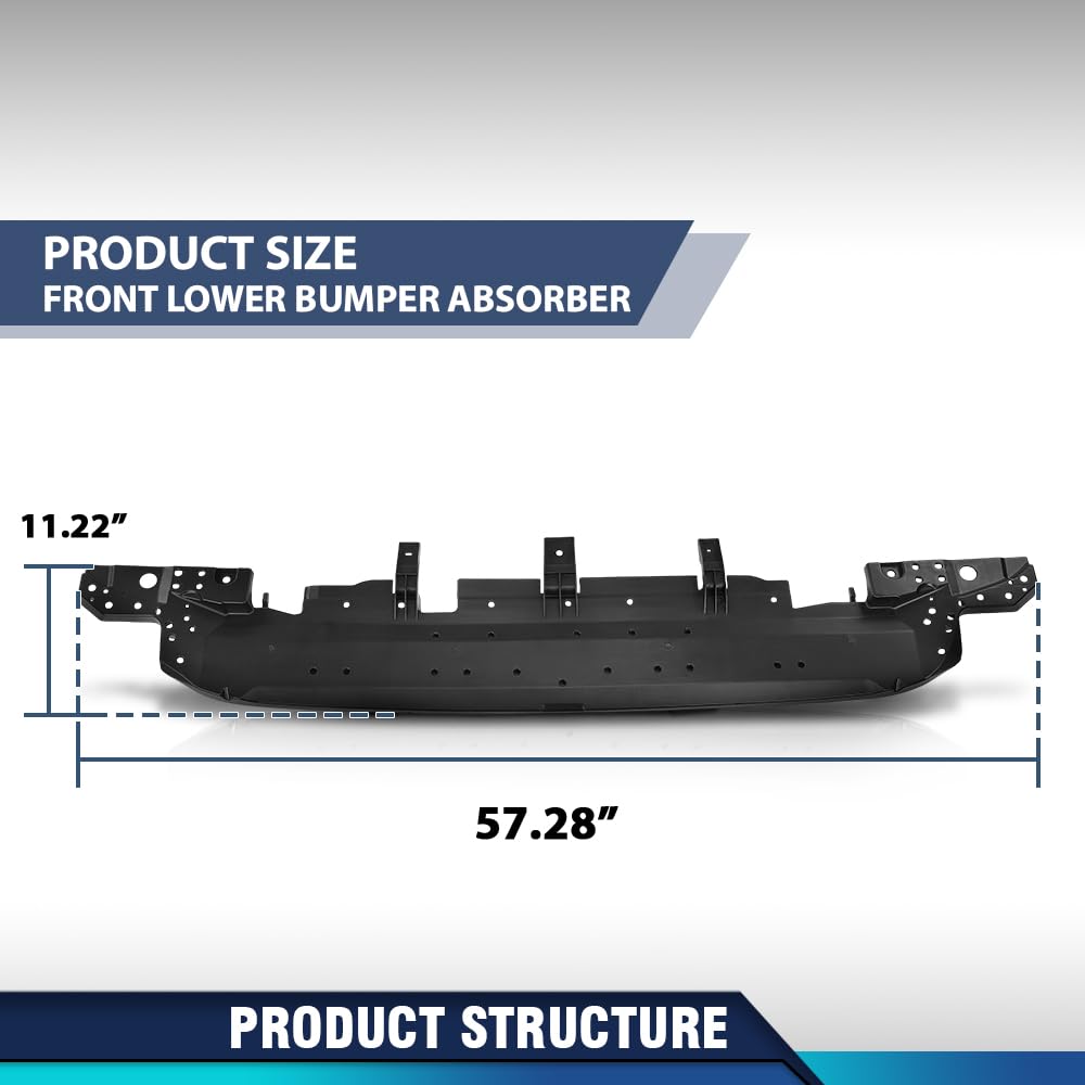 PIT66 Front Lower Bumper Absorber 1Pc, TO1070233 Black