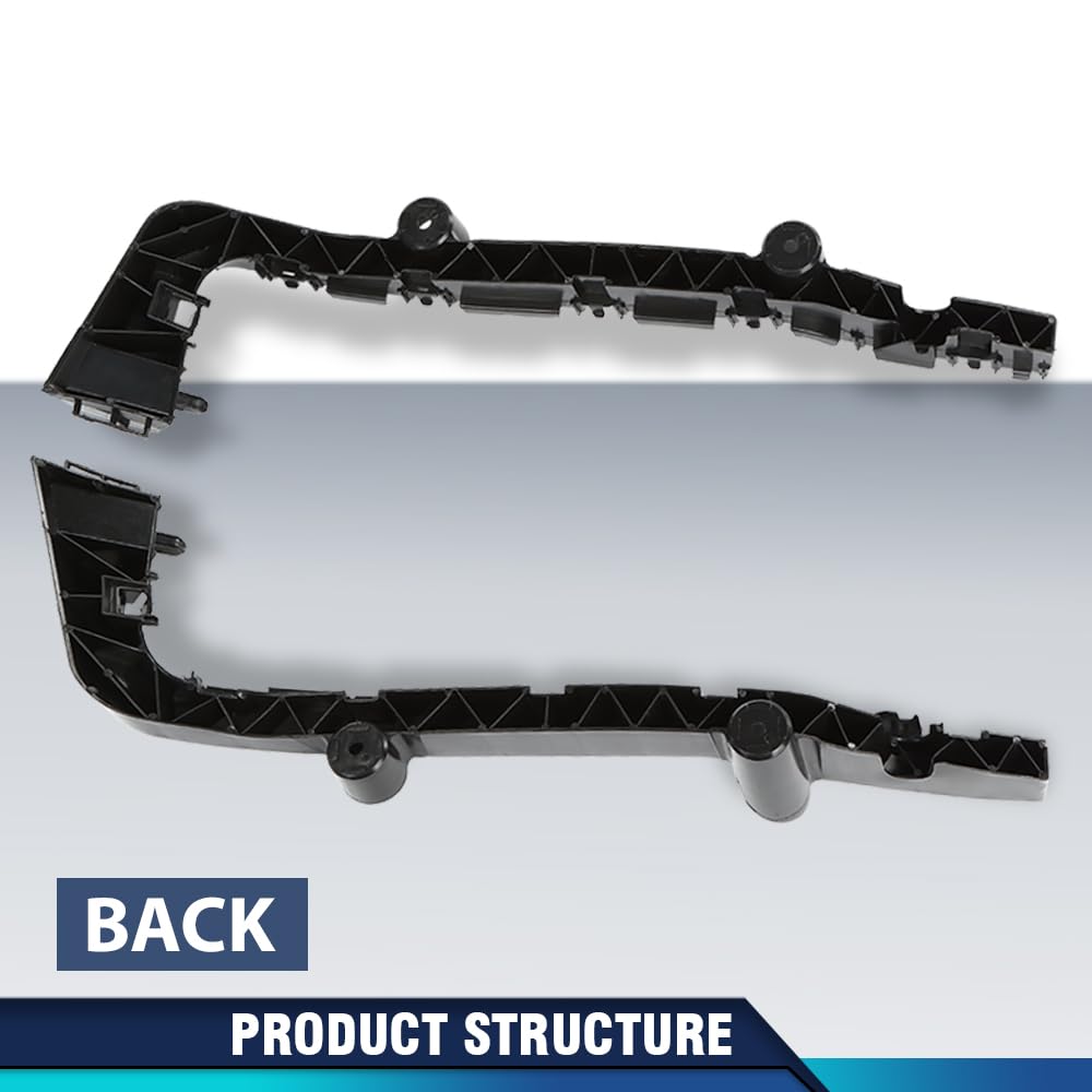 PIT66 Rear Outer Bumper Brackets Support, Black