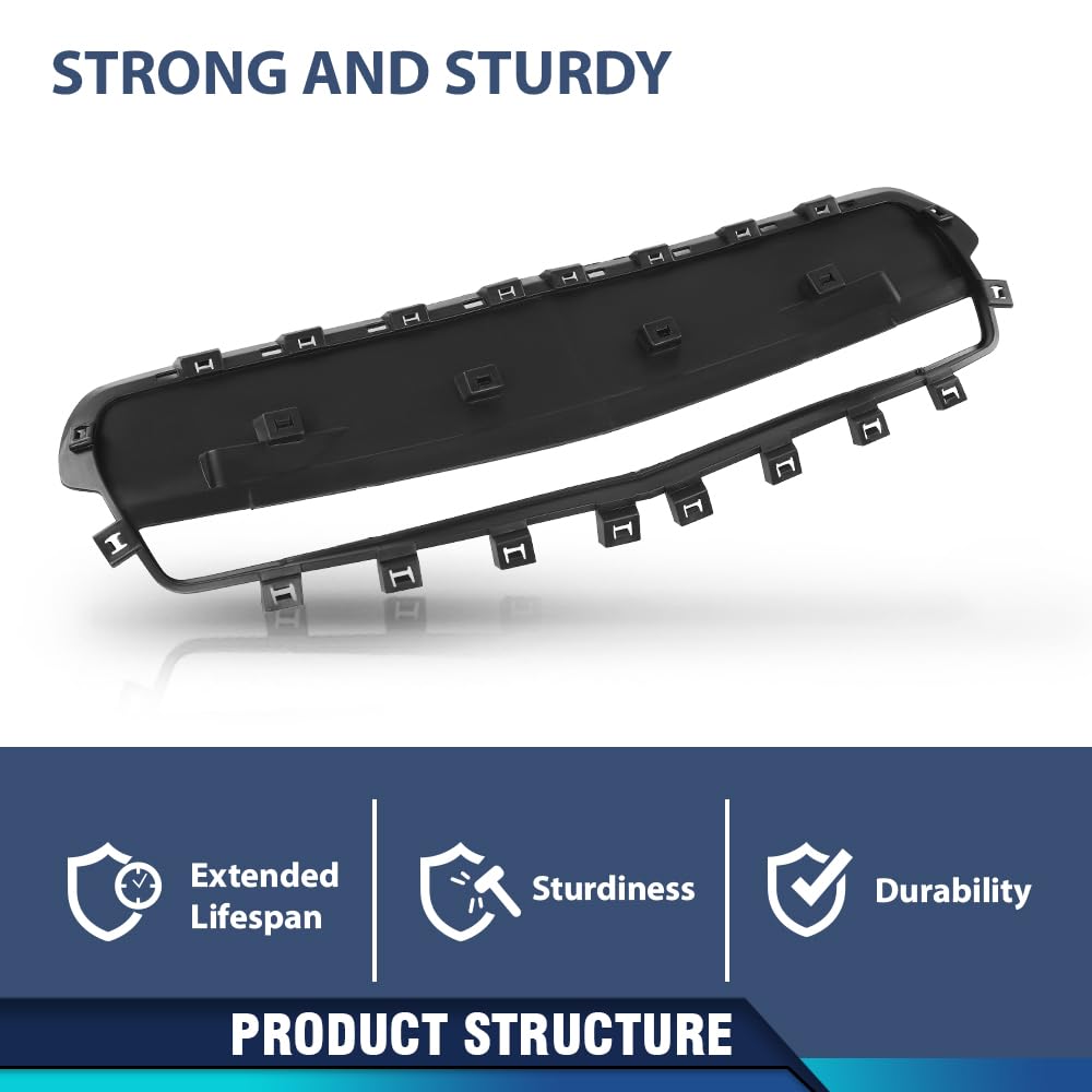 PIT66 Front Bumper Grille Bottom Support Air Deflector Compatible with Chevy Malibu 2013-2016 22883316 Black