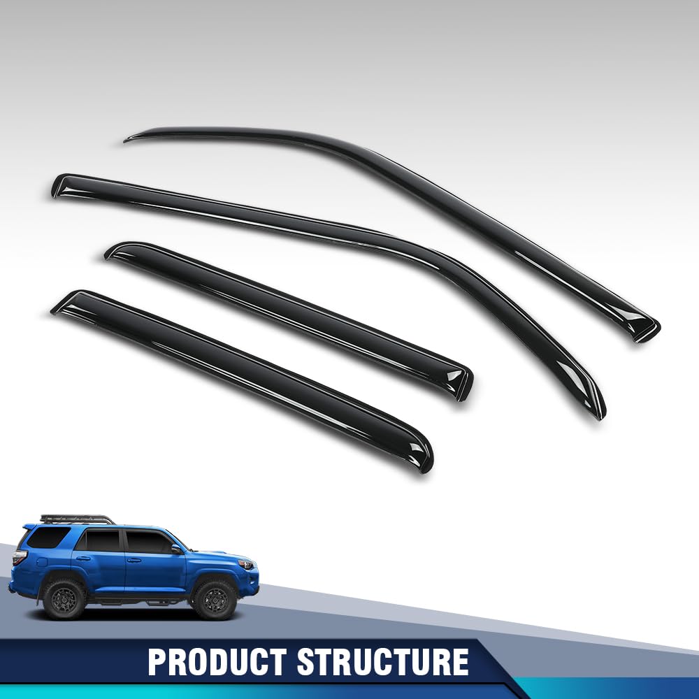 PIT66 Outside Mount Vent Window Visor Fit Toyota 4Runner 2010-2024