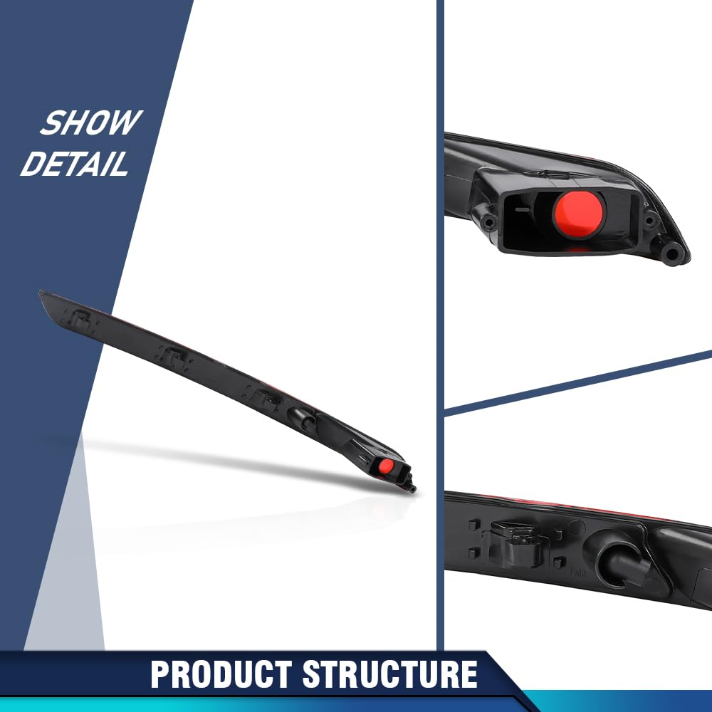 PIT66 Rear Left Reflector Light Compatible with VW Beetle 2012 2013 2014 2015 2016 5C5945701D Red Lens Black Housing