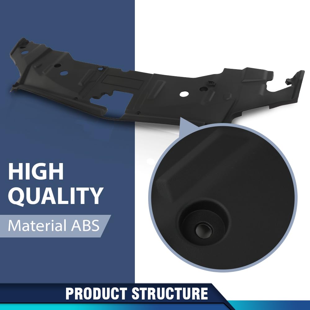 PIT66 Front Radiator Support Cover Compatible with Ford Mustang 2013-2014 DR3Z8C291AA, FO1224113 Black