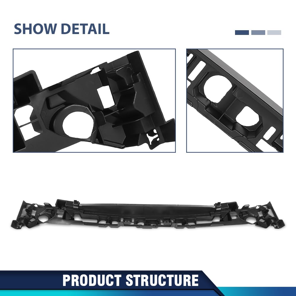 PIT66 Front Bumper Face Bar Impact Absorber, FO1070195 Black