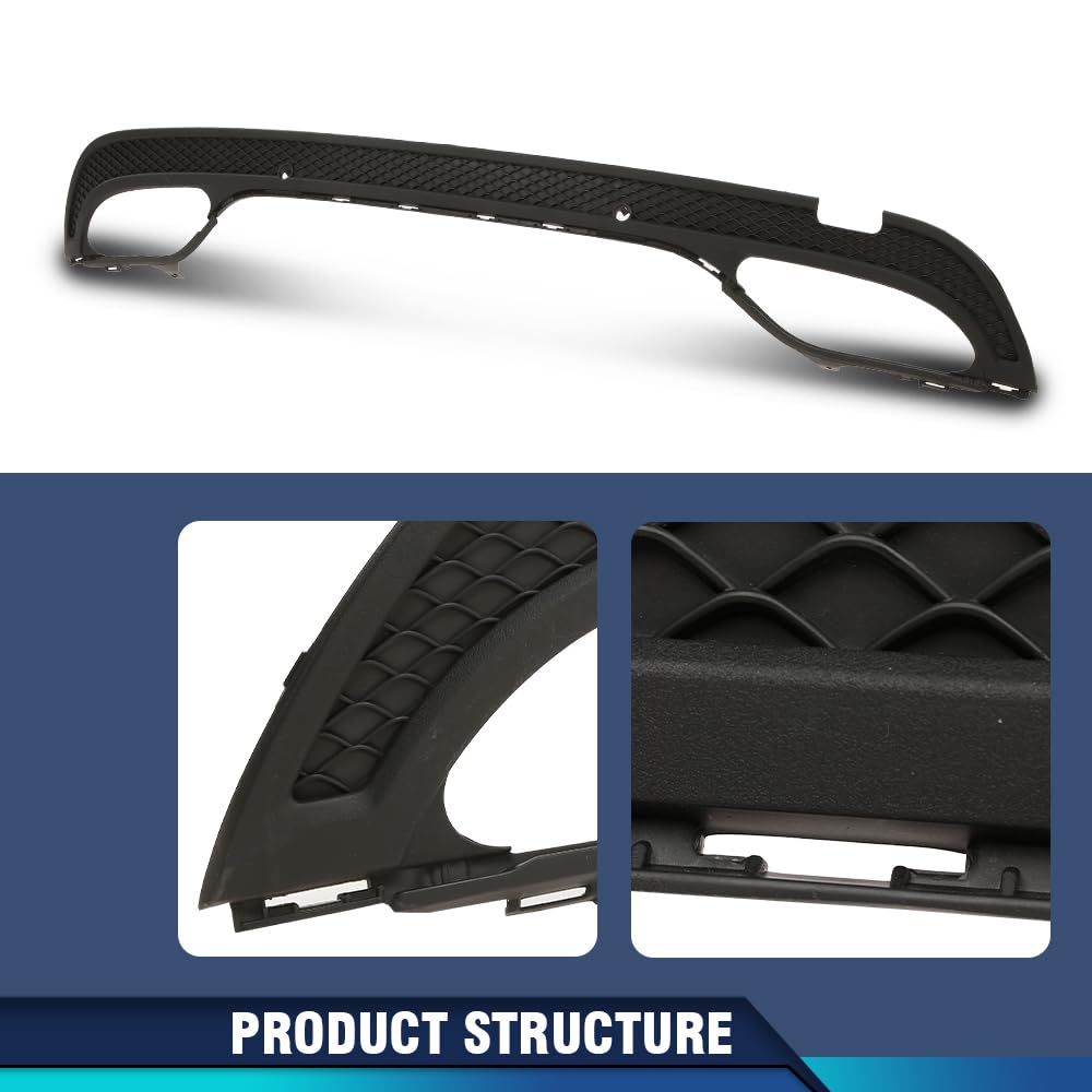 PIT66 Rear Bumper Valance, Black